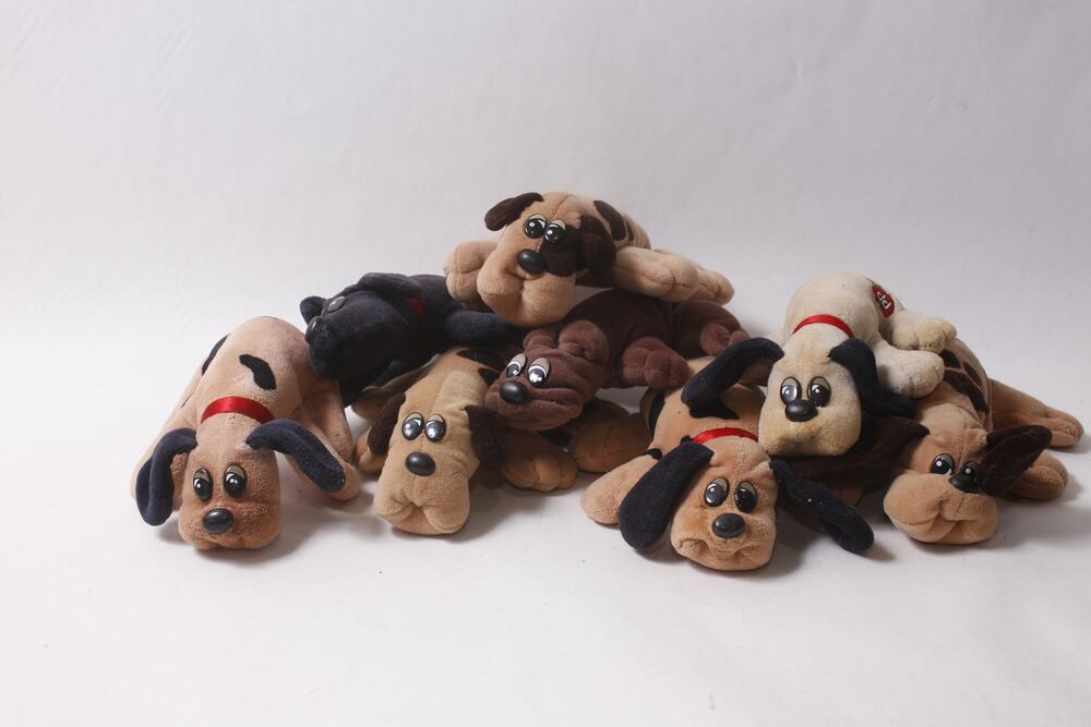 Tonka Pound Puppies Plush Lot Stuffed Animals w STAINS ~ 260902-WH 1132
